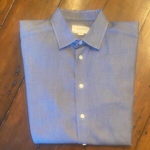 Eton Men's Slim Fit Blue Dress Shirt